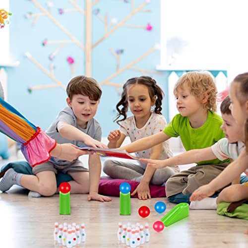 Kathfly Bowling Party Favors for Kids Mini Game with Miniature Bowl Pins Ramp Bowl Ball Tabletop Bowling Sets Goodie Bag Fillers for School Classroom Prize Party(50 Set)