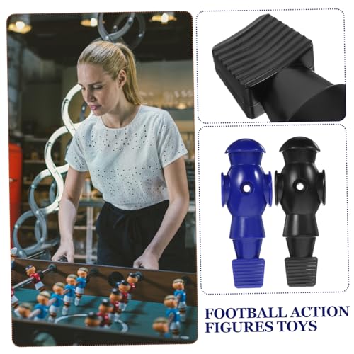 6pcs Foosball Players Replacement for Tabletop Football Machine Resin Football Figures with Smooth Surface Compatible with Standard Rods Team Accessories