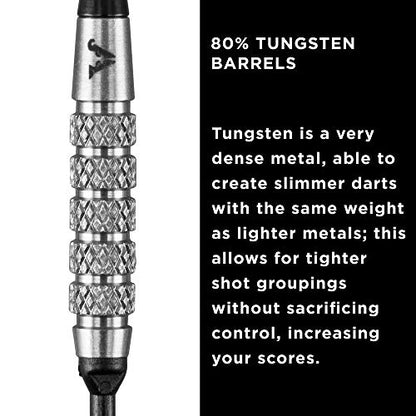 Viper Bully 80% Tungsten Soft Tip Dart Set with Case, 18 Grams - style: Coarse Knurling