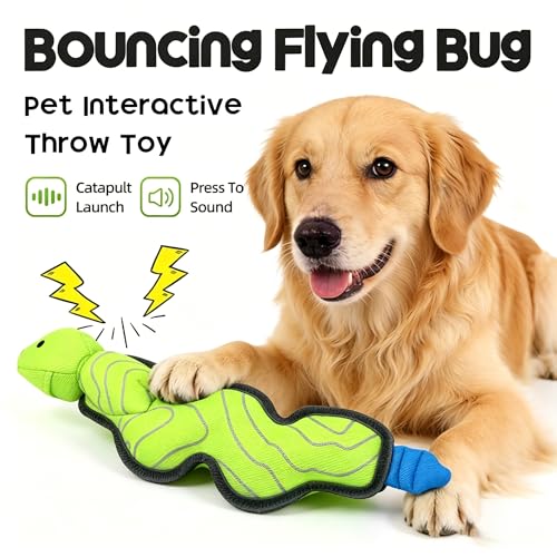 Duck Dragonfly Oxford Launching Flying Dog Toy with Rope Slingshot Chase Fetch Training Interactive Dog Toy Outdoor Interactive Toys for Pets (Duck) - color: Duck