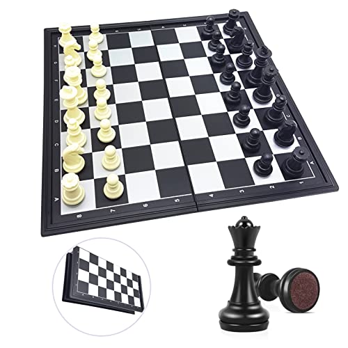 Lexibook Chessman® Classic, Magnetic and Foldable Chess Game, 32 Pieces, Family Board Game, Black/Grey, CGM320 - style: CGM320