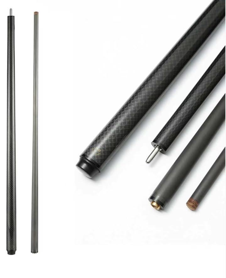 Carbon Fiber Pool Cue Stick-12.8mm Tip Billiard Carbon Fiber cue, 58" Tip Low Deflection Billiard Carbon Fiber cue with case, Weight Adjustable Design -18OZ,18.4OZ,19OZ,20OZ