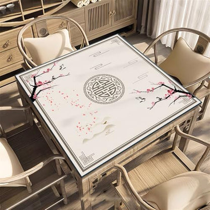 Icegrey Mahjong Mat Anti Slip Noise Reduction Table Cover for Board Games Table Mat, Card Games, Tile Games, Style 4 - color: Style 4, size: 38" x 38"