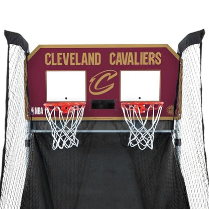Pop-A-Shot - Home Dual Shot Arcade Basketball Game with NBA Graphics l Sensor Scoring l 16 Game Modes l 7 Balls l Foldable Storage l for All NBA Fans - style: Cleveland Cavaliers