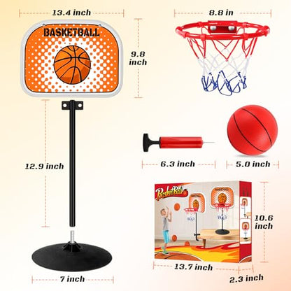 Indoor Basketball Hoop,Mini Tabletop Basketball Hoop Set with Two Balls, Mini Hoops for Desk Table Bed Office Bedroom Basketball Toys for Kids and Adults - style: Clips and Suction Cups