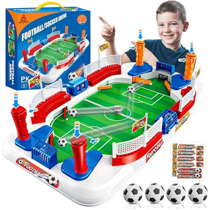 Mini Table Soccer Board Game – Soccer Gifts for Boys 8-12, Soccer Toys for Kids Ages 6-12, Indoor Mini Foosball Table for Kids, Fun Soccer Board Game, Perfect Birthday