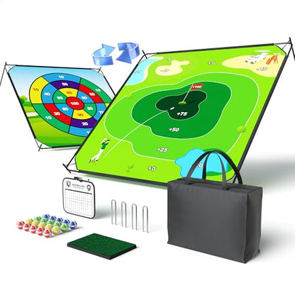 72" x 72" Battle Golf Chipping Game - 2-in-1 Sticky Golf Game Set, Large Chipping Mat with 20 Sticky Balls for Chipping Practice - Fun Family Party Game for Indoor and Outdoor Use - size: 72" x 72" Standard Set