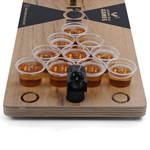 Grown Man Games Mini Beer Pong - Drinking Game - Party Game - Tabletop Set