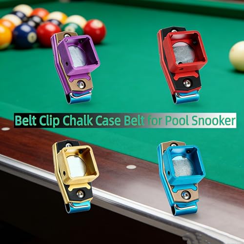 Magnetic Billiard Chalk Holder with 3 Finger Billiard Glove, Aluminum Alloy Pool Cue Chalk Case, Strong Magnet, Portable Billiards Accessories for Pool Cue Players,Square Charlk Box - color: Blue