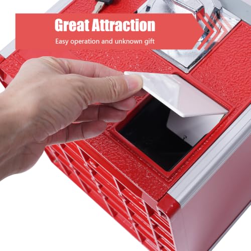 Gumball Machine for Kids, 25-Cent Vending Machines, PS Bouncy Balls Dispenser, 1.77-1.97in Huge Load Capacity Coin Operated Gumball Bank, Hold 200 Capsule Toys for Retail/Game Store (Red) - color: Red