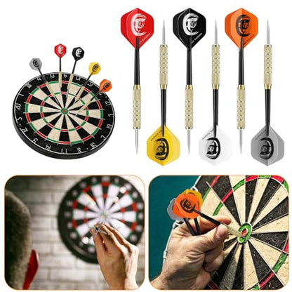 Accmor 18 Pack Steel Tip Darts, Metal Tip Dart Set, Darts Metal Tip Set, Metal Darts for Dartboard - style: 18G Darts