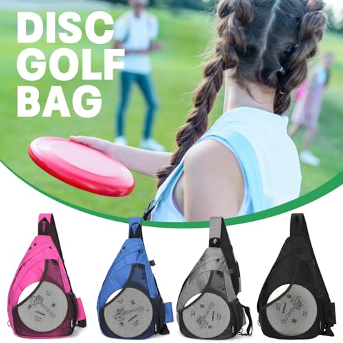 MOYAQI Disc Golf Bag with Retriever Holder and Storage Pockets, Disc Golf Backpack with 8-10 Disc Capacity, Padded Adjustable Strap and Back Panel, Lightweight and Durable - color: Light gray