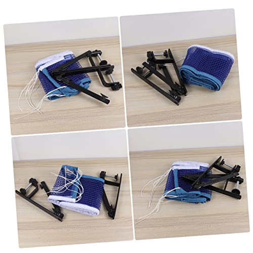 BESPORTBLE Standard Table Tennis Net Post Set Portable Pong Rack Metal Clamp Posts Expandable Net for Play