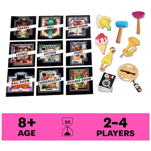 Spin Master Games, Clue Giant Edition, Family Game for Indoor & Outdoor Fun with Big Oversized Board, for Family and Kids, 2-4 Players, Ages 6 & Up - style: Giant Clue