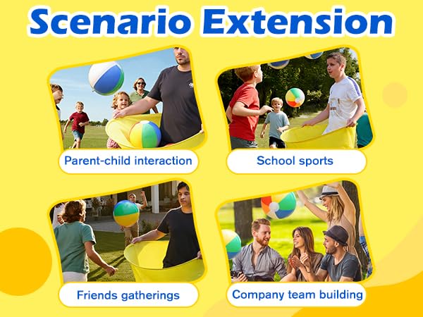 Granny Pants Yard Game, Giant Outdoor Tossing Game with Metal Ring & 8 Bouncy Balls + Air Pump, Easter Spring Funny Party Game for Family Backyard Team Building Field Day Adult Reunion(Yellow)