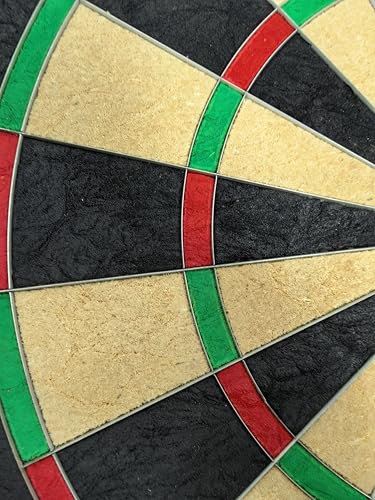 Professional Sisal Dartboard - 18" Brazilian Sisal Dart Board with Ultra-Slim Triangle Wire & Staple-Free Bullseye - Self-Healing Fiber Board for Steel Tip Darts