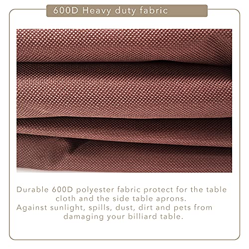 7/8/9FT Heavy Duty 600D Polyester Canvas Billiard Pool Table Cover(7 Colors Available) (Coffee Brown, 9-Foot) - color: Coffee Brown, size: 9-Foot