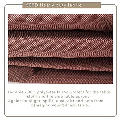 7/8/9FT Heavy Duty 600D Polyester Canvas Billiard Pool Table Cover(7 Colors Available) (Coffee Brown, 8-Foot) - color: Coffee Brown, size: 8-Foot
