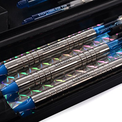 CUESOUL Soft Tip Darts Set Plastic Tip with Dart Case - color: 18g-Tungsten