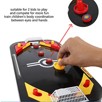 Tabletop Air Hockey Table, 2 in 1 Mini Air Hockey Game Indoor Hockey Game Mini Game Soccer and Table for Indoor Fun Desktop Sports