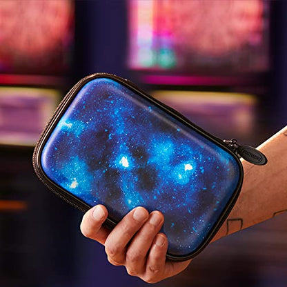 Casemaster Sentinel 6 Dart Case, Holds Extra Accessories, Tips, Shafts and Flights, Compatible with Steel Tip and Soft Tip Darts, Impact & Water Resistant Tactech Shell, Galaxy - color: Tactech Shell Galaxy
