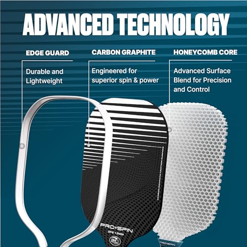 PRO-SPIN Carbon Fiber Pickleball Paddles Set of 2 | Lightweight Pickleball Set with Indoor/Outdoor Balls and Bag – Durable Pickle Ball Paddle Gift for Men, Women & Families - color: 2-Player Set | White