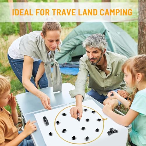 Magnet Game with 32 Stones, Magnetic Chess Game with String, for Family & Party & Travel & Camping, Puzzle Strategy Games