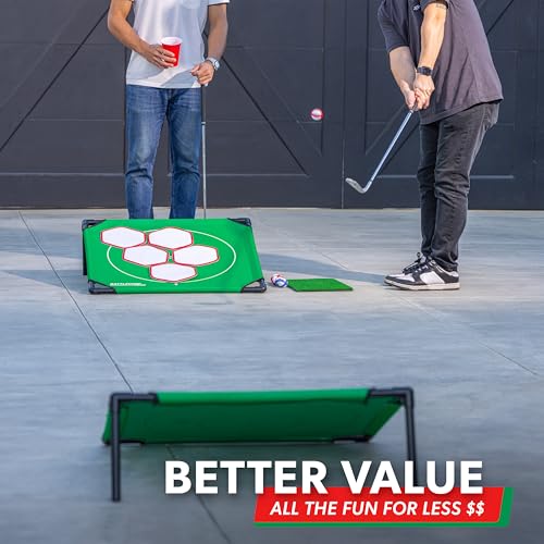GoSports BattleChip Pong Chipping Golf Games for Adults and Families - Outdoor & Indoor Golf Game Set - Home, Backyard, Lawn, Beach, & More - style: 2 Boards