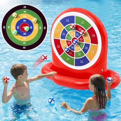 Pool Toys for Kids, Inflatable Dart Board Toss Water Game, Giant Pool Games for Kids, Swimming Pool Floats, Beach Yard Outdoor Play, Summer Party Birthday Gift 3 4 5 6 7 8 9 12 Yrs Boy Girl Teen Adult