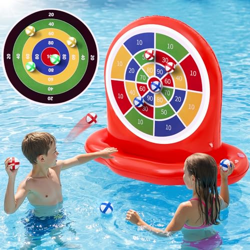 Pool Toys for Kids, Inflatable Dart Board Toss Water Game, Giant Pool Games for Kids, Swimming Pool Floats, Beach Yard Outdoor Play, Summer Party Birthday Gift 3 4 5 6 7 8 9 12 Yrs Boy Girl Teen Adult