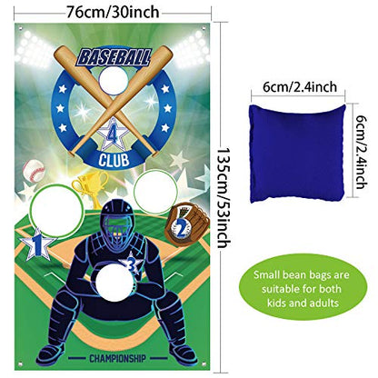 Baseball Toss Games with 3 Bean Bags, Indoor Outdoor Bean Bag Toss Game for Children and Adults Sport Theme Party Decorations Supplies