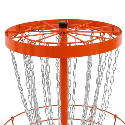 Disc Golf Basket, 24-Chain Practice Basket for Disc Golf, 52In Tall Portable Disc Golf Target for Backyards, Parks