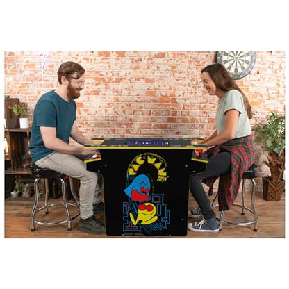 Arcade1Up Pac-Man Head-to-Head Arcade Table, Black Series, 17" Color LCD, 29" Tall - Plug & Play Retro Home Game Machine w/ Dual Joysticks & 12 Classics Including Galaga, Dig Dug, Mappy and More