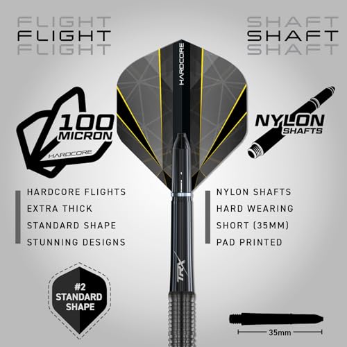 RED DRAGON Darts – Seren Onyx Series - 90% Tungsten Professional Soft tip Darts Set with Dart Flights and Dart Shafts (Stems) - Available in Four Styles - style: Seren 1