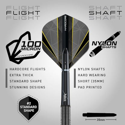 RED DRAGON Darts – Seren Onyx Series - 90% Tungsten Professional Soft tip Darts Set with Dart Flights and Dart Shafts (Stems) - Available in Four Styles - style: Seren 1
