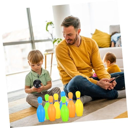 1 Set Bowling Pins Balls Early Educational Sports Game for Interactive Gatherings Parent Fun Enhance Coordination Athletic Skills
