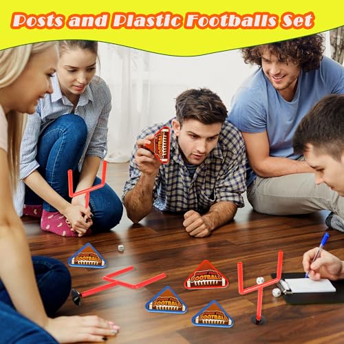 32 Pcs Finger Flick Football Games Mini Table Top Sports Games with Posts and Foam Triangle Football for Indoor Sports Party Favors Birthday Gifts Desk Game