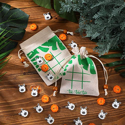 Sotiff 24 Sets Safari Tic Tac Toe Party Favor Games with Drawstring Bags for Boys Girls Classroom Prizes Exchange Gifts - style: Safari