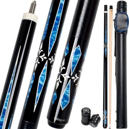 Collapsar CA Pool Stick with 1X1 Hard Case,58" Maple Professional Billiard Cue Stick,19-21 oz Pool Cue Set - color: CA002+Joint Protector+Hard Case, size: 20 ounce