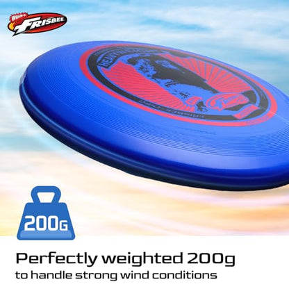 Wham-O Frisbee Heavyweight 200g Flying Disc, 11 Inch Stable Competition Sports Disc, Long Distance and Durable, for Outdoor Activities and Family Fun - color: Blue(2 Pack)