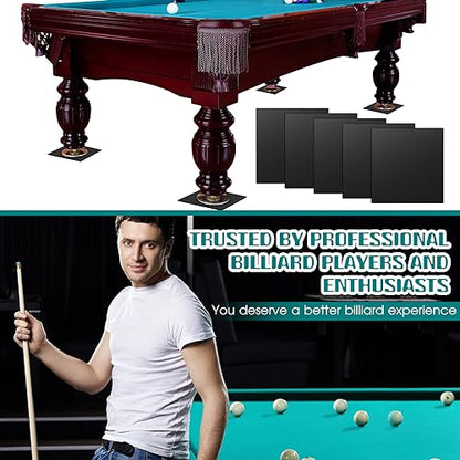 Haull 50 Pcs Billiard Pool Table Leg Shims 3" Diameter Rubber Pool Table Leveler kit Shims Foot Pads(Square,0.06 Inch Thick) - color: Square, size: 0.06 Inch Thick