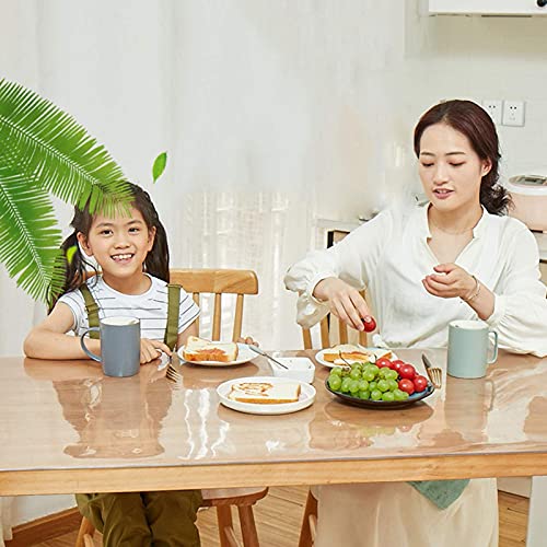 Clear PVC Table Cover - Waterproof, Oilproof, Easy to Clean Table Protector for Kitchen, Dining, Coffee Table - 1mm Thick, 70x110cm, Wipeable, Durable, Stain Resistant