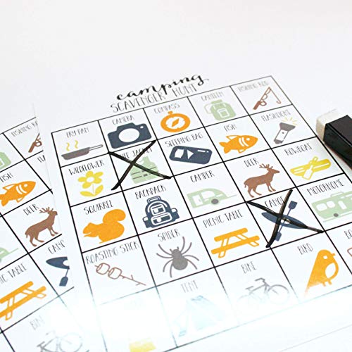 Scavenger Hunt Games for Kids, Set of 20 | Outdoor or Indoor, Road Trip Travel Activities, Includes Dry Erase Marker and Cards, Family Game Night, Variety Pack