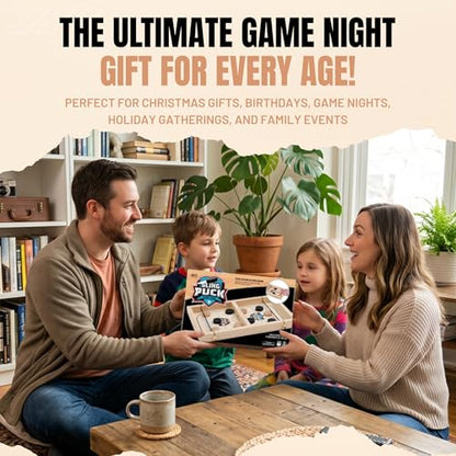 Fast Sling Puck Game - Super Winner Slingshot Puck Board Game - Sling It Shot 2 Player Hockey Table for Kids, Teen and Adults - Christmas Indoor Family Tabletop Games - style: 14 Inch Small