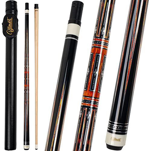 Billmart Pool Cue Stick, Low Deflection Shaft Billiard Cue Sticks with Hard Case, Pool Table Sticks Queue, 19-21 oz Pool Que - color: Silver, size: 21 oz