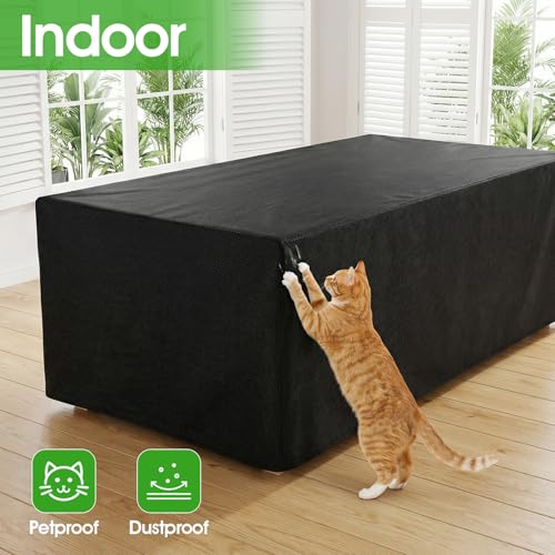 7 ft 90.6x57.9x28.0 Inches Universal Pool Table Cover Waterproof Windproof 420D Outdoor Furniture Covers Table Protector for Snooker, Patio Furniture, and Chairs