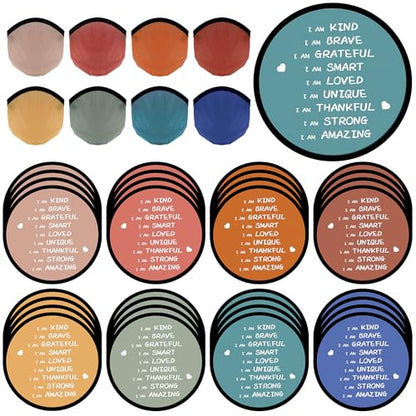 End of the Year Gifts for Students Bulk Foldable Flying Disc Fans Set with Stickers Bags, End of Year Student Gifts from Teacher Beach Fun Folding Pocket Hand Fans for Outdoor Activities Games - style: 32 Pcs Inspirational Flying Disc Fans-E