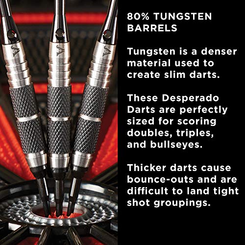 Viper Desperado 80% Tungsten Soft Tip Darts with Storage/Travel Case: Death Mark, 18 Grams - style: Coarse Knurling
