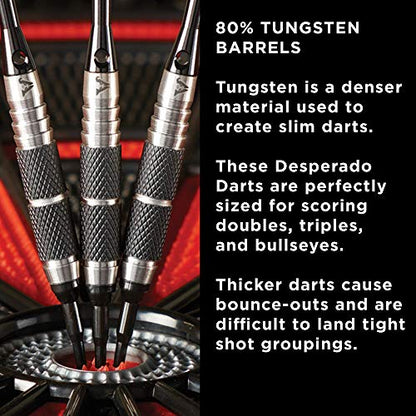 Viper Desperado 80% Tungsten Soft Tip Darts with Storage/Travel Case: Death Mark, 18 Grams - style: Coarse Knurling