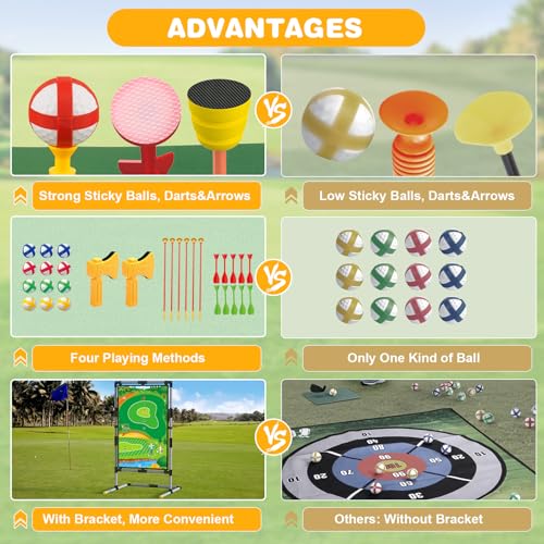 Golf Chipping Game Set – Double-Sided Mat with Stand, Fun Practice Game for Kids & Adults, Indoor & Outdoor Use